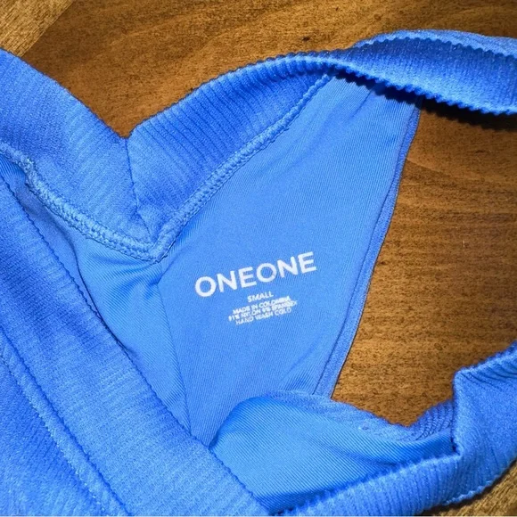 OneOne Swim Blue Ribbed Bikini Set - Picture 4 of 4